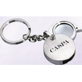 Round Key Chain w/ Magnifier - 1-1/2"x4"x1/2"